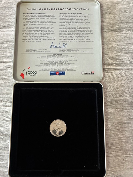 Canada Post Other - New Canada Post 1999 2000 Official Millennium Stamp and Coin Set in Keepsake Box